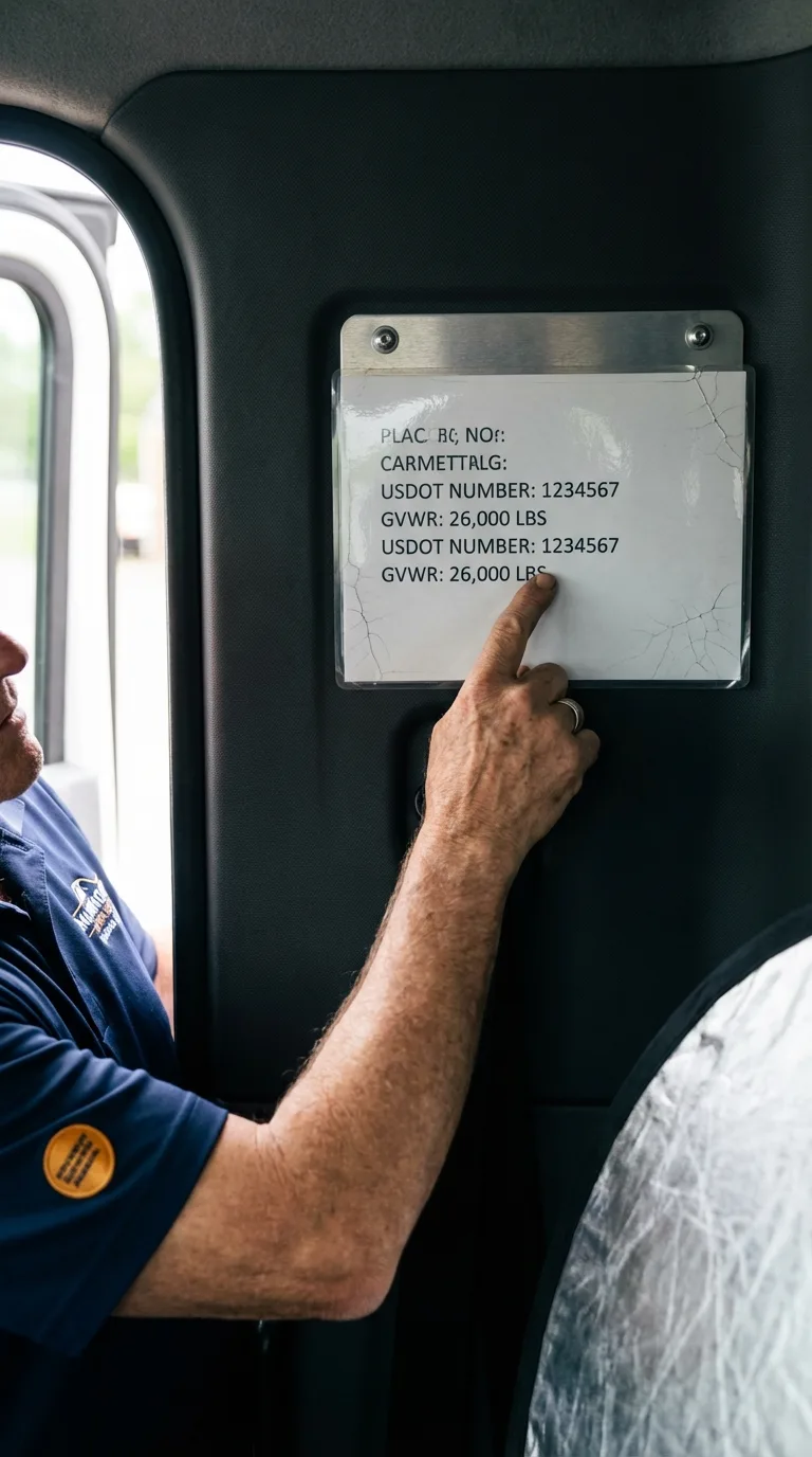 USDOT licensing placard verification in Lewiston